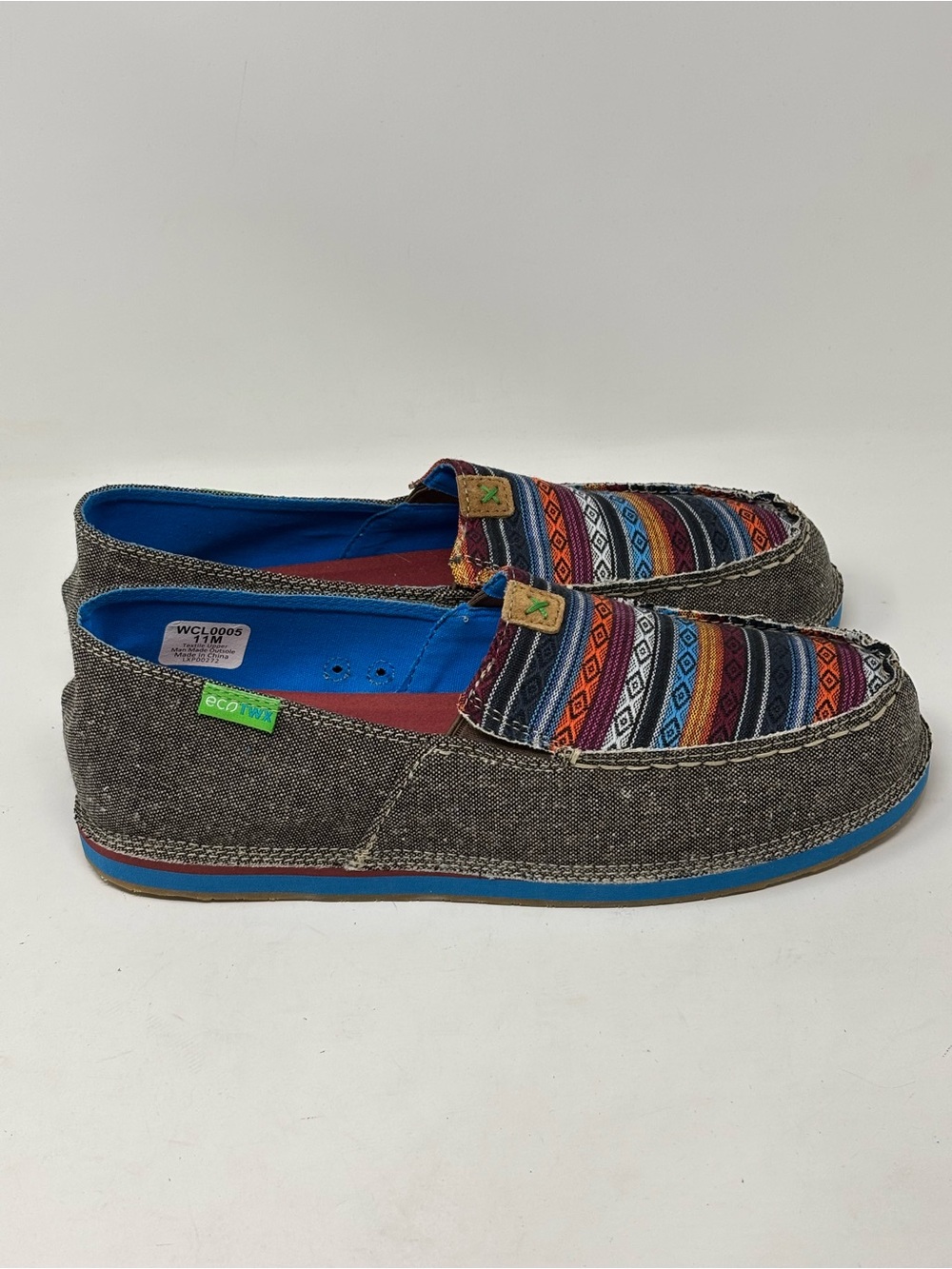Twisted X Women’s Slip On Loafers serape pattern NWOT Size 11 colorful - Picture 5 of 10